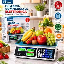 Bilancia Commerciale Digitale 40Kg LCD Calcolo Pre