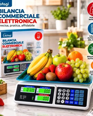 Bilancia Commerciale Digitale 40Kg LCD Calcolo Pre