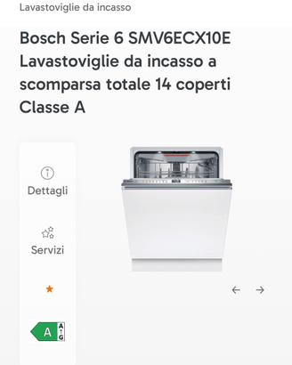Lavastoviglie Bosch Serie 6 SMV6ECX10E