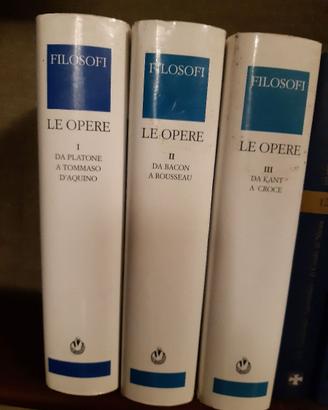 Raccolta in tre volumi Filosofi  Le Opere