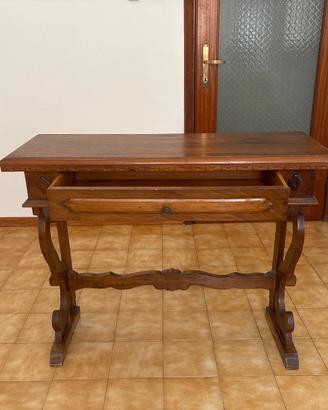 Tavolo fratino in legno massello col cassetto