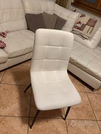 Sedie sala da pranzo in ecopelle beige