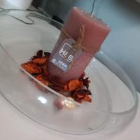 Elegante Centrotavola in Vetro Trasparente Circola