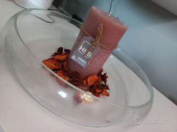 Elegante Centrotavola in Vetro Trasparente Circola