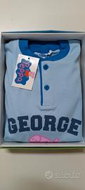 Peppa Pig Pigiama George 7 anni bimbo in caldo cot