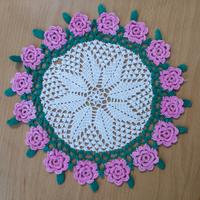 Centrini all’uncinetto fatti a mano 25 cm colorato