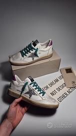 Golden Goose Ballstar Argento con tallone fuxia 39