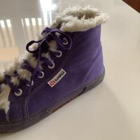 Scarpe donna Superga con pelliccia interna