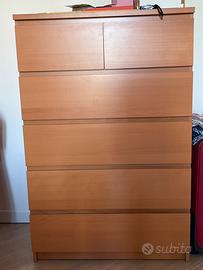 Cassettiera sei cassetti