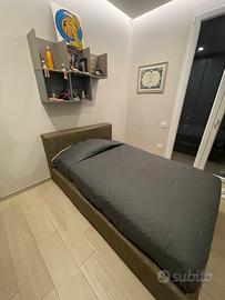 Letto contenitore 1 piazza e mezza con materasso