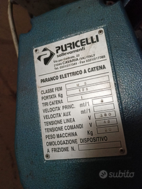 Paranco elettrico Puricelli