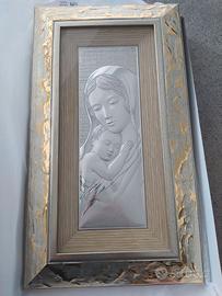Quadro in argento "Madonna con Bambino"