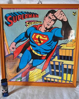 Poster  SUPERMAN incorniciato ,Editrice Cenisio