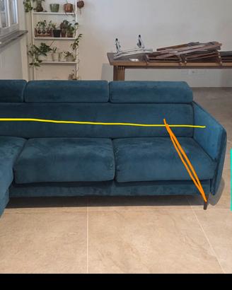 divano con chaise loungue
