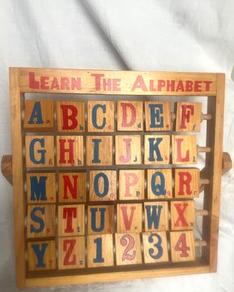 Alfabetiere Vintage in Legno