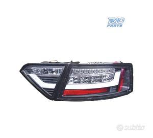 FANALI TUBOLARI AUDI A5 07-12 FONDO NERO