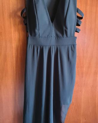Vestito corto con spacco laterale