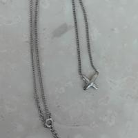 Collana girocollo vintage argento crocetta ❎️