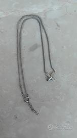 Collana girocollo vintage argento crocetta ❎️