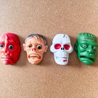 Shock Monster Finger Puppet Rubber Face Jiggler x4