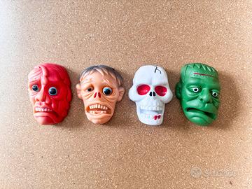 Shock Monster Finger Puppet Rubber Face Jiggler x4