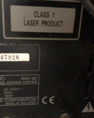 Kenwood RXD-g2 compact disc stereo system