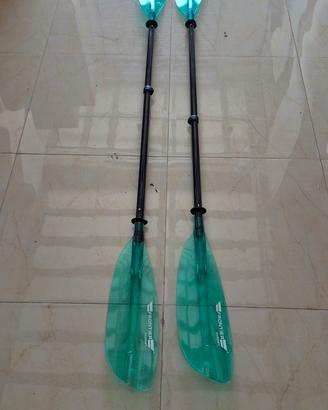 Coppia pagaie Frontier smontabili in 3 pezzi nuove