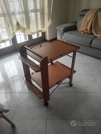 Carrello portavivande Noce