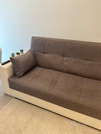 Divano letto 3 posti matrimoniale grey contenitore