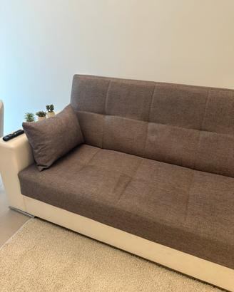 Divano letto 3 posti matrimoniale grey contenitore