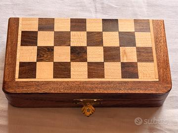 Scacchiera magnetica pieghevole in legno