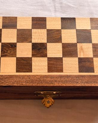 Scacchiera magnetica pieghevole in legno