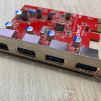 Scheda PCI Express con 4 porte USB 2.0