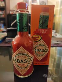 Bottiglia Tabasco con sabbia colorata
