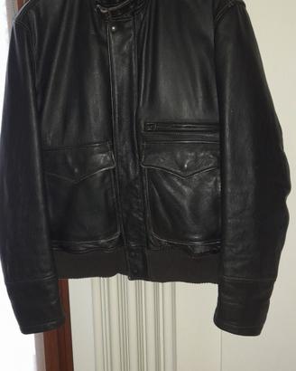 Giubotto in pelle nero da uomo marca CDP taglia  L