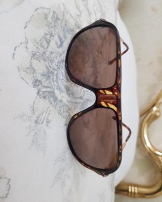 Occhiali da sole donna  originali marrone e oro 