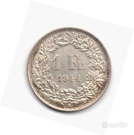 SVIZZERA 1944 - Moneta 1 Franco argento #WEU