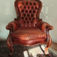 Poltrona in pelle d’epoca