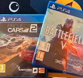 Battlefield V e Project Cars 2 Ps4