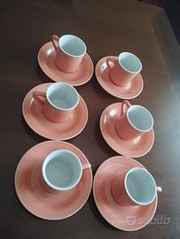 Set 6 tazzine da caffè Saturnia Italy con piattini