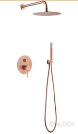 Set doccia rosa gold spazzolato IMEX