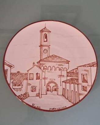 Piatto ceramico decorativo di Laura Silvagni