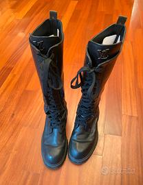 Stivali da donna in vera pelle LV neri misura 40