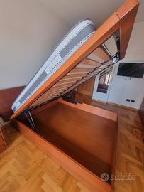 letto contenitore matrimoniale legno 