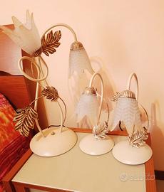 Lampadario con abatjour e lampada como