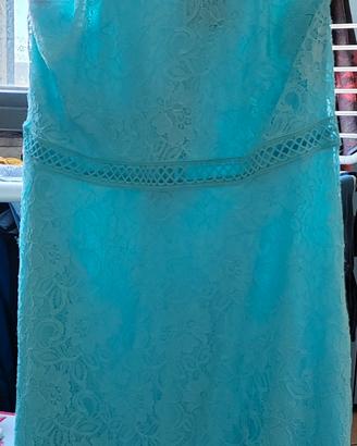 Vestito elegante in pizzo azzurro - Taglia XL
