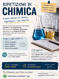 Ripetizioni chimica scuola università e test