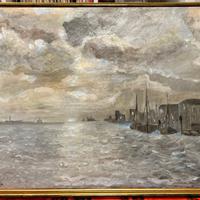 Quadro olio 50x70 raffigurante Venezia e la Laguna