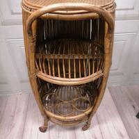 Carrello portavivande vintage bamboo Bonacina