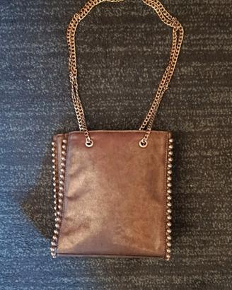 Zara Woman borsa donna grigio antracite lucido